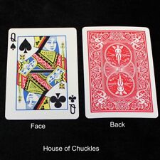 Queen of Spade / Club - Mis-Indexed - OFFICIAL - Red Bicycle Gaff Playing Card picture