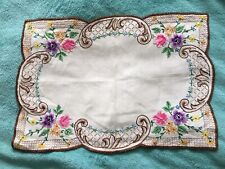 Beautiful Vintage Norwegian Embroidered Table Mat picture