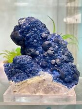Indigo Blue Fluorite & Quartz- Huanggang Mines, Inner Mongolia China 664 grams picture