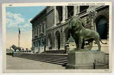 Entrance to Art Museum, Chicago, Illinois IL Vintage Postcard picture