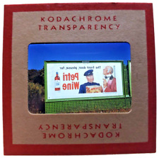 Kodachrome Red Border Slide | *1949* PETRI WINE Billboard Sign Ad picture