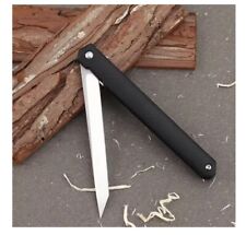 Long Blade Rubber Handle Folding Pocket Knife (BLACK) picture