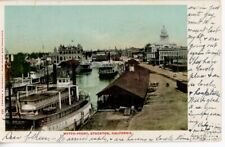 Waterfront Steamers Courthouse Downtown Postcard Stockton CA 1905 Undivided Back picture