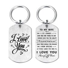 Resdink I Love My Wife Gifts Sentimental Keychain to My Wife Unique Best Wife... picture