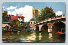 Henley Bridge and Church Henley-on-Thames UK Raphael Tuck's Oilette Postcard picture