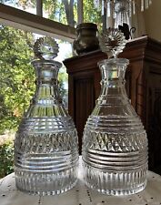 Anglo Irish Georgian Cut Glass Two Ring Decanter (2) c. 1800-20 picture