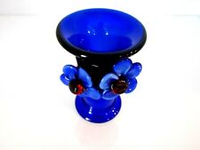 Stunning Hand  Made Cobalt Blue Candle Holder picture