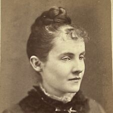 Antique CDV Photograph Beautiful Woman Manchester NH ID Linnie Poor Chas Page picture