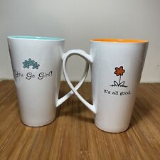 Lot 2 x 10 Strawberry Street It's All Good Giant Oversized You Go Girl Mug EUC picture