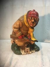 Vintage Ceramic Hunter old man bloodhound dog Rabbit Universal statute #720 1980 picture