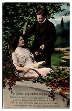 ANTQ Yesterday You Called Me Sweetheart, Romance Poem, Postcard picture