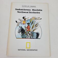 Vintage 1979 National Geographic Canada Saskatchewan Manitoba Map picture