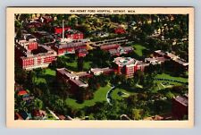 Detroit MI-Michigan, Aerial Henry Ford Hospital, Antique, Vintage Postcard picture