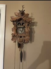 Rare Vintage West Germany Black Forest Hunter Large 1 Week Wooden Cuckoo Clock picture