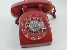 Vintage Bell System Western Electric RED Rotary Dial Desk Telephone picture