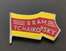 The Motors Bram Tchaikovsky Pin 70's New Wave & Punk Yellow/Red RARE FIND  picture