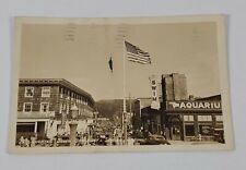 Vtg 1940s Looking Down Broadway Street Scene Seaside Oregon OR RPPC Postcard picture