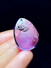 25*18mm Natural Purple Amethyst Crystal carving Pendant AAAA picture