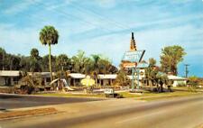 Ocala, FL Florida  SHANGRI-LA MOTEL & RESTAURANT  Roadside  Chrome  Postcard picture