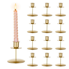 Sziqiqi Taper Candlestick Holder Gold - Pack of 12 Candle Stick Holders Bulk ... picture