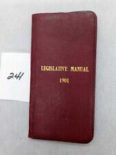 RARE 1901 OFFICIAL DIRECTORY and LEGISLATIVE MANUAL - GREAT CONDITION picture
