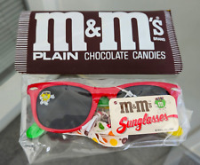 VINTAGE 1988 M&Ms BRAND CANDY MAIL AWAY SUN GLASSES NEW UNUSED W/ CASE & STRAP picture