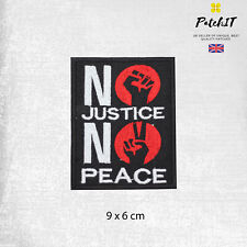 No Justice No Peace Patch Iron On Sew On Badge Embroidered Patch For Clothes picture