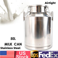 50 L Stainless Steel Milk Can Wine Pail Milk Pot Barrel Canister Liquid Storage picture