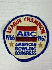 VTG 1966-67 ABC AMERICAN BOWLING CONGRESS League Champion PATCH Uniform Badge  picture