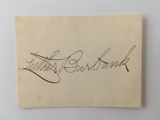 Luther Burbank Signed Autographed 2.5 x 3.5 Card Full JSA Letter picture