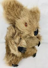 Vintage 70’s Australian Koala Bear Doll Real Kangaroo Fur Hard Body 10” Souvenir picture