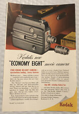 Vintage 1949 Kodak Original Print Ad Full Page - Economy Eight Movie Camera picture