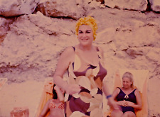 Curvy Woman Swimsuit 1970 Vintage 35mm Slide 1970's R24 picture