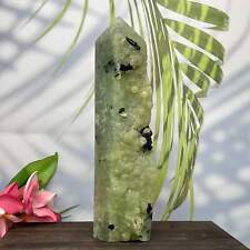 Large Prehnite with Epidote Tower Crystal Generator Australian Seller picture