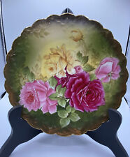 PT Germany Porcelain Plate Roses Hand Painted picture
