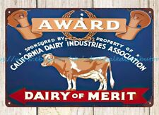CALIFORNIA DAIRY farm barn cow bull cattle livestock metal tin sign art prints picture
