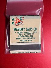 MATCHBOOK - WAVERLY SALES CO - HOLIDAY GREETINGS - WAVERLY, IA - UNSTRUCK picture