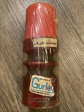 Vintage GURLEY Red Orange Pillar Sconce Christmas Candle New Old Stock USA picture