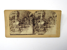 Watkins Glen Frowning Cliff New York Schuyler County Stereoview c1880 Albumen picture