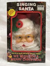 Vtg Fabri-Centers Singing Santa Light Activated We Wish You A Merry Christmas picture