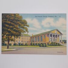 Postcard First Baptist Church, Gadsden, Alabama Ala. Unposted LINEN picture