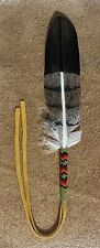 Native American Lakota Sioux Beaded Feather. picture