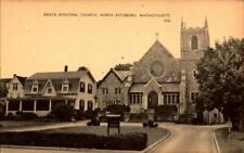 Grace Episcopal Church North Attleboro Massachusetts Black & White Postcard bk69 picture