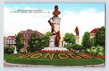 Postcard Louisiana New Orleans LA McDonogh Monument Lafayette Square 1940s picture