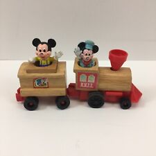 Vintage MMRR Disney Mickey Mouse Rail Road Toy Wood Train Set 1972 Mattel picture