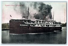 c1910's Steamer Ship Illinois Ludington Michigan MI US Mail Antique Postcard picture