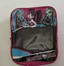 Monster High Pencil Case Cosmetic Makeup Bag 2012 Soft see thru plastic w/zipper picture