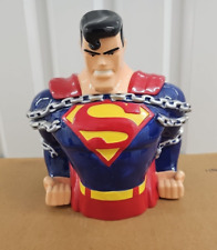 Superman Ceramic Cookie Jar  Warner Bros Store 1997 picture