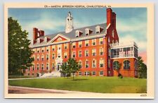 c1940s Martha Jefferson Hospital Exterior Charlottesville Virginia VA Postcard picture