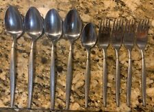 9pc spoons forks Aalborg (Stainless) by NATIONAL STAINLESS MCM textured Nasco picture